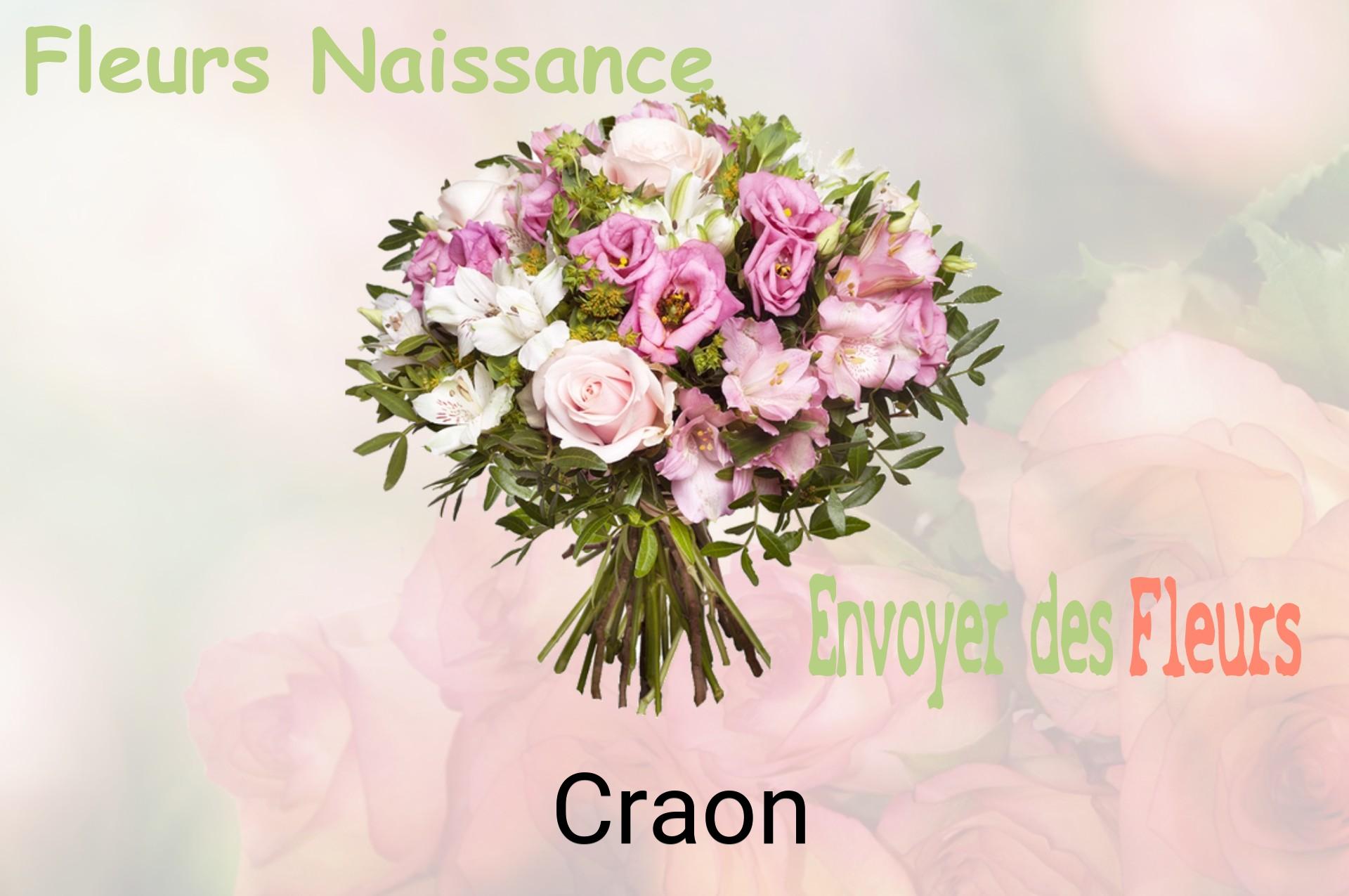 Bouquet de fleurs de naissance livré à Craon